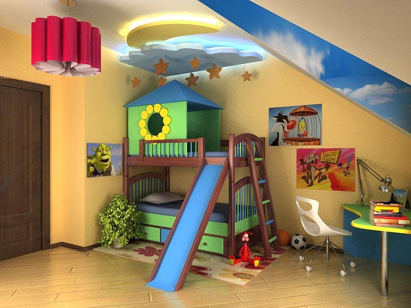 детская комната с горкой