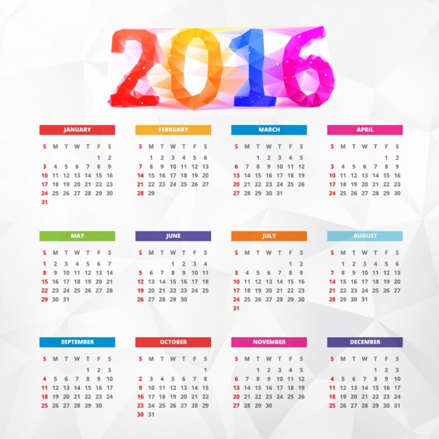 календарь на 2016 год